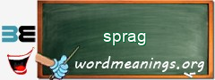 WordMeaning blackboard for sprag